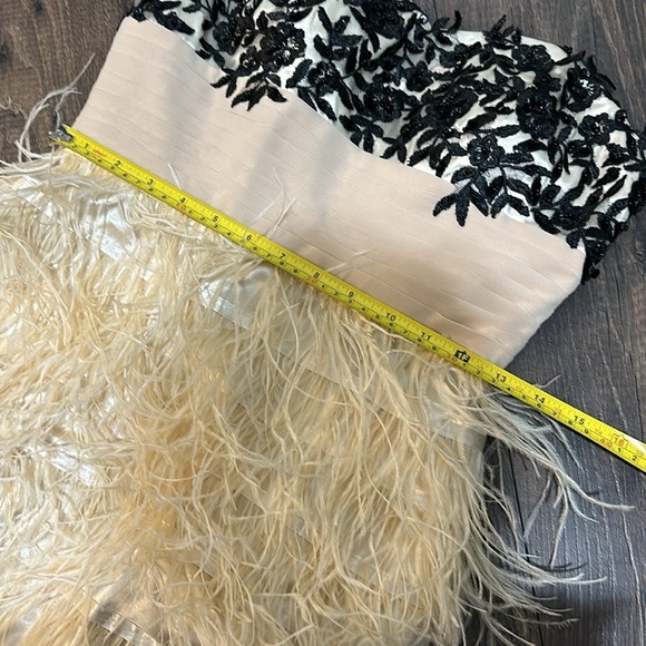 JJ's House Sheath/Column One-Shoulder Feather Cocktail Dress - Picture 13 of 16